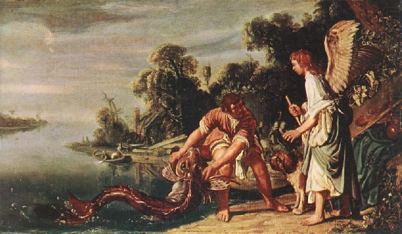 LASTMAN, Pieter Pietersz. The Angel and Tobias with the Fish g china oil painting image